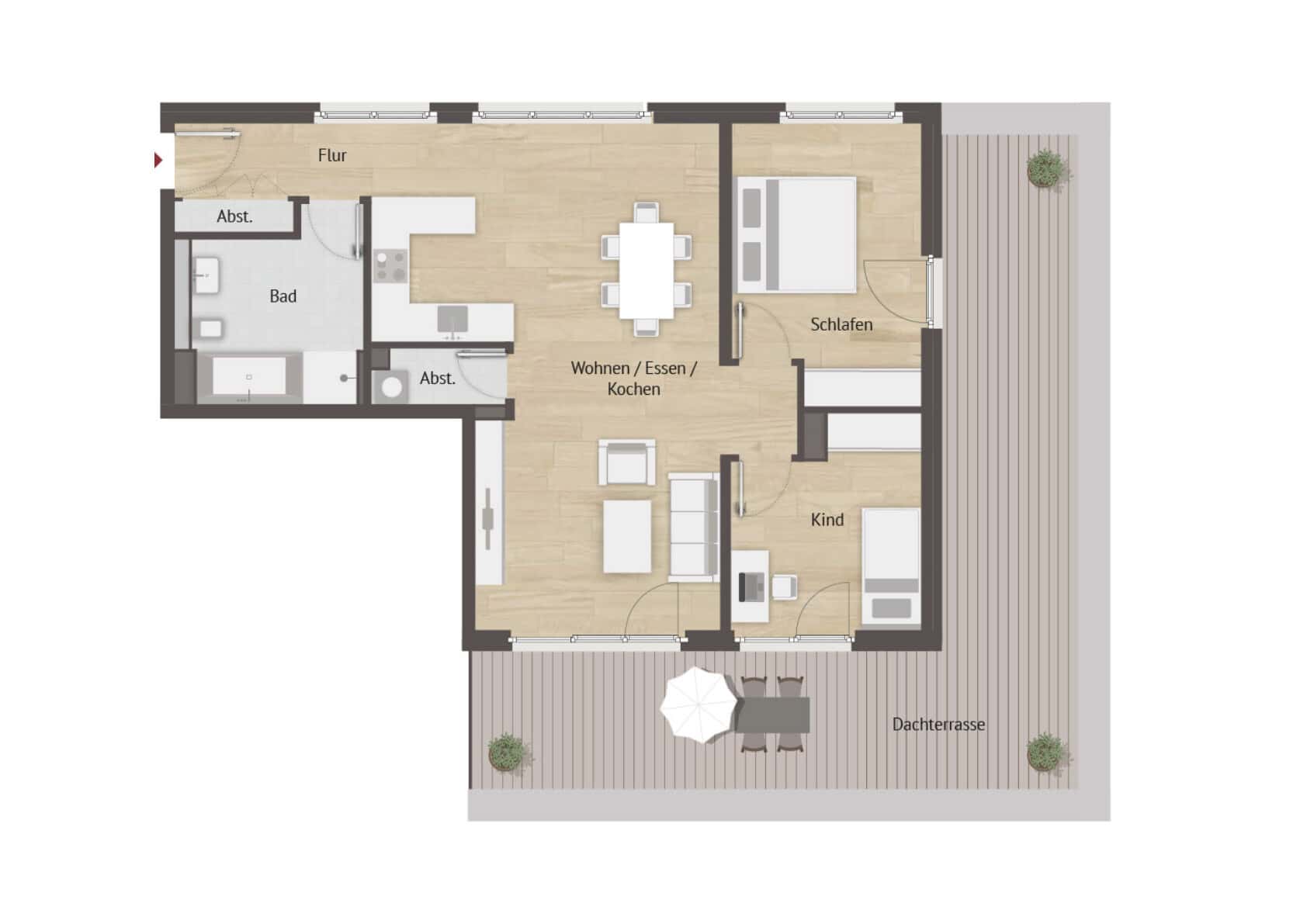 Grundriss Penthouse